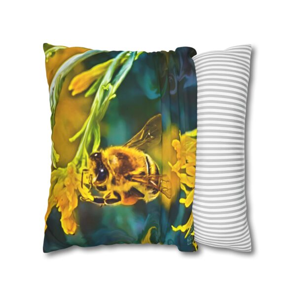 Uniquely Designed Faux Suede Square Pillowcase Featuring POLLEN SMUGGLER | Exclusive Photography by Fevold Photography - Image 14