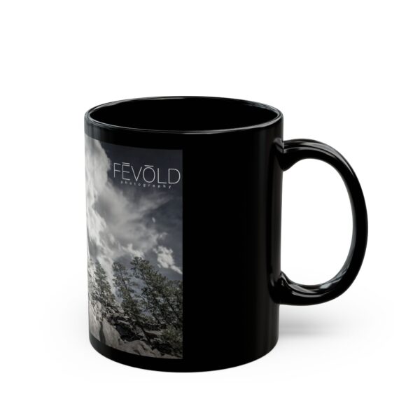 Black Mug (11oz, 15oz) Featuring DEVIL'S TOWER | Exclusive Photography by Fevold Photography - Image 4