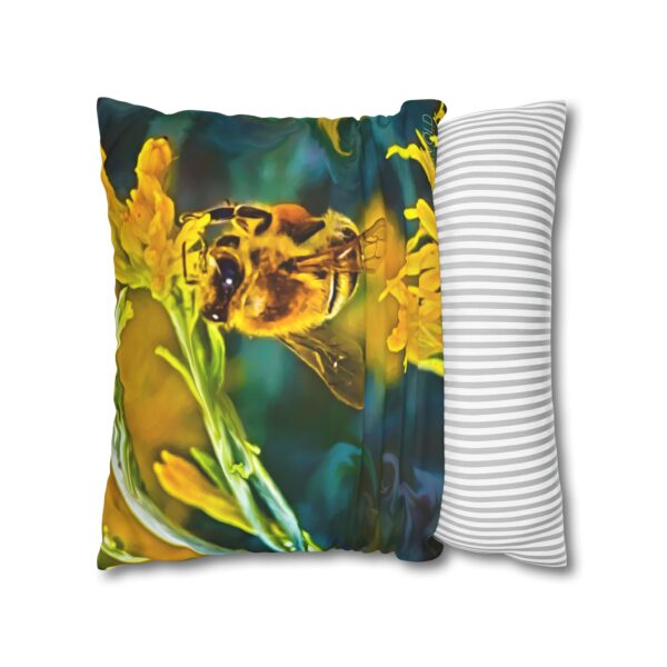 Uniquely Designed Faux Suede Square Pillowcase Featuring POLLEN SMUGGLER | Exclusive Photography by Fevold Photography - Image 16