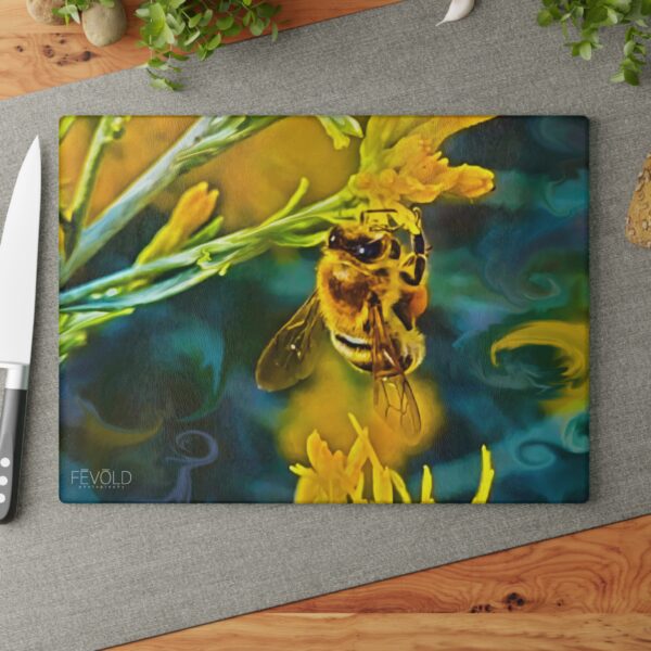 Textured, Tempered Glass Cutting Board Featuring POLLEN SMUGGLER | Exclusive Photography by Fevold Photography