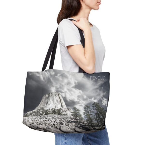 The Weekender Tote Bag.  Featuring DEVIL'S TOWER | Exclusive Photography by Fevold Photography - Image 6