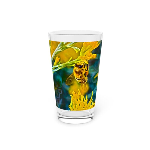 Pint Glass (16oz), Featuring POLLEN SMUGGLER | Exclusive photography by Fevold Photography - Image 3