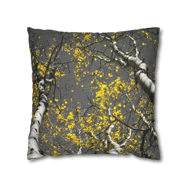 Uniquely Designed Faux Suede Square Pillowcase Featuring GOLDEN STARS OF AUTUMN | Exclusive Photography by Fevold Photography - Image 13