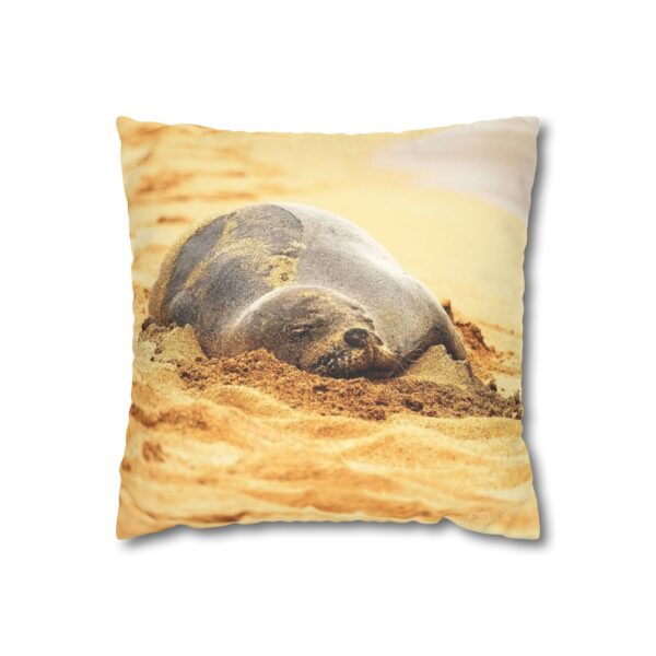 Uniquely Designed Faux Suede Square Pillowcase Featuring BEACH LIFE | Exclusive Photography by Fevold Photography - Image 5