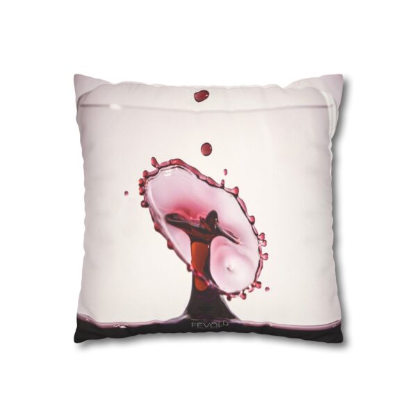 Uniquely Designed Faux Suede Square Pillowcase Featuring SPLASH OF WINE | Exclusive Photography by Fevold Photography - Image 7