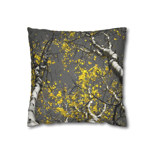 Uniquely Designed Faux Suede Square Pillowcase Featuring GOLDEN STARS OF AUTUMN | Exclusive Photography by Fevold Photography - Image 5