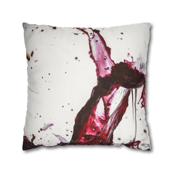 Uniquely Designed Faux Suede Square Pillowcase Featuring WINE SHATTERS | Exclusive Photography by Fevold Photography - Image 13