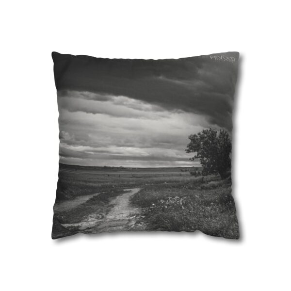 Uniquely Designed Faux Suede Square Pillowcase Featuring NORTH DAKOTA BACKROADS | Exclusive Photography by Fevold Photography - Image 5