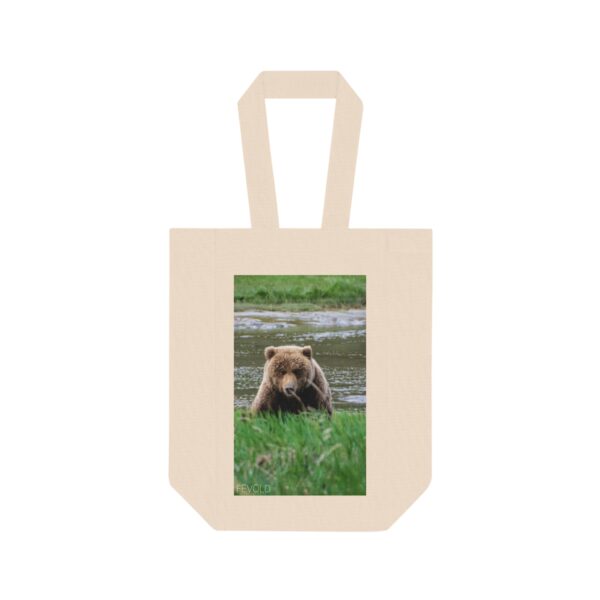 Double Wine Tote Bag featuring BEAR STARE | Exclusive Photo by Fevold Photography - Image 2