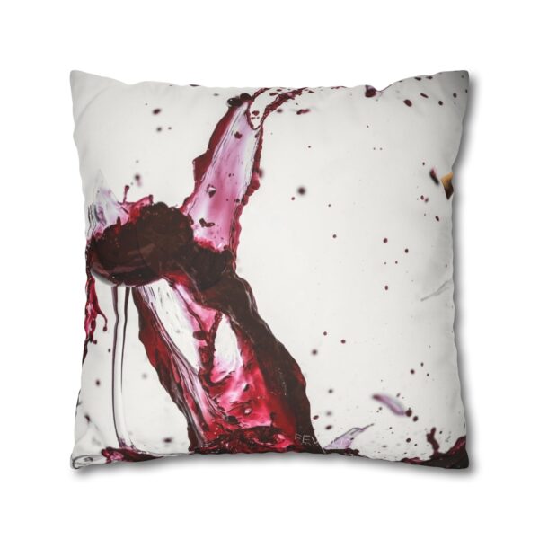 Uniquely Designed Faux Suede Square Pillowcase Featuring WINE SHATTERS | Exclusive Photography by Fevold Photography - Image 15