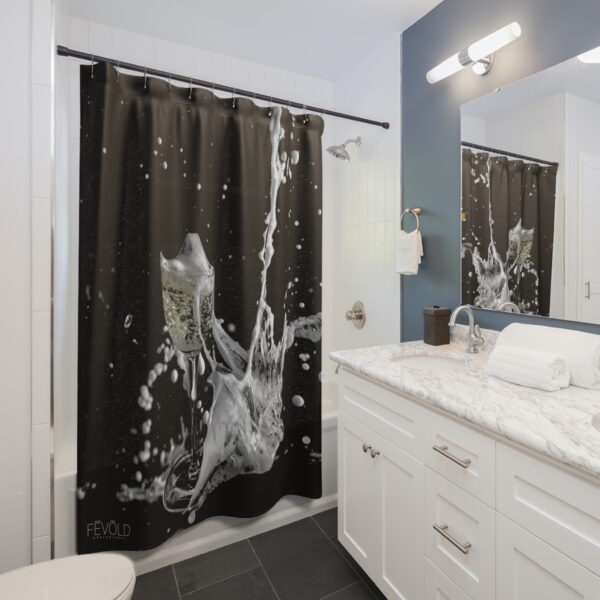 Shower Curtain featuring CHAMPAGNE SHATTERS | Exclusive Photo by Fevold Photography - Image 2