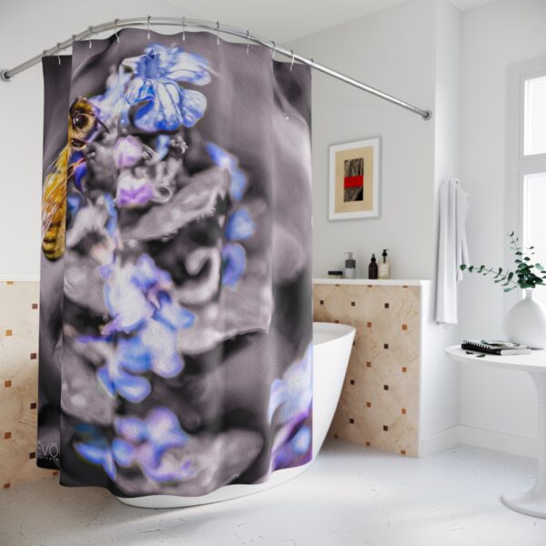 Shower Curtain featuring BUBBLE BEE, Exclusive Photo by Fevold Photography - Image 4