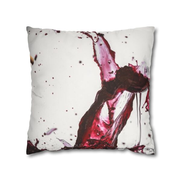 Uniquely Designed Faux Suede Square Pillowcase Featuring WINE SHATTERS | Exclusive Photography by Fevold Photography - Image 9