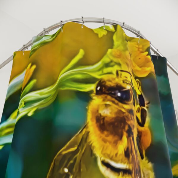 Shower Curtain featuring POLLEN SMUGGLER, Exclusive Photo by Fevold Photography - Image 3