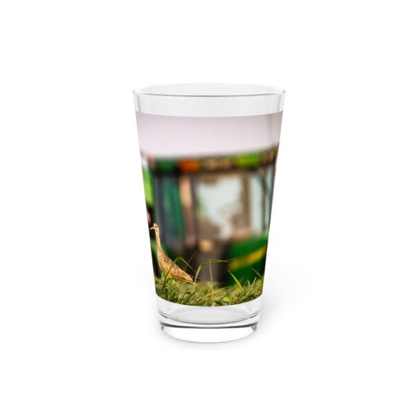 Pint Glass (16oz), Featuring A CURLEW IN ITS ELEMENT | Exclusive photography by Fevold Photography - Image 3