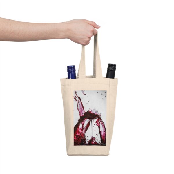 Double Wine Tote Bag featuring WINE SHATTERS| Exclusive Photo by Fevold Photography - Image 2