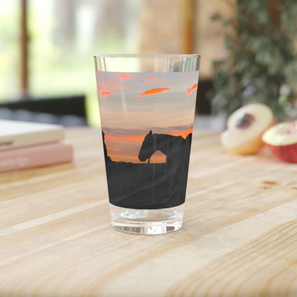 Pint Glass (16oz), Featuring CROSSFIRE | Exclusive photography by Fevold Photography - Image 2