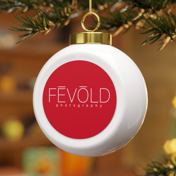 Christmas Ball Ornament featuring LOGO, Exclusive Photo by Fevold Photography - Image 3