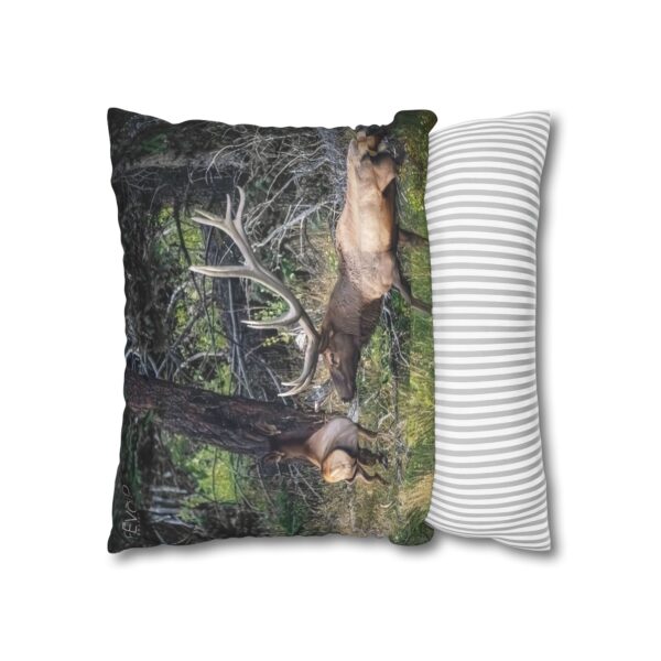 Uniquely Designed Faux Suede Square Pillowcase Featuring PLAYING HARD TO GET | Exclusive Photography by Fevold Photography - Image 12