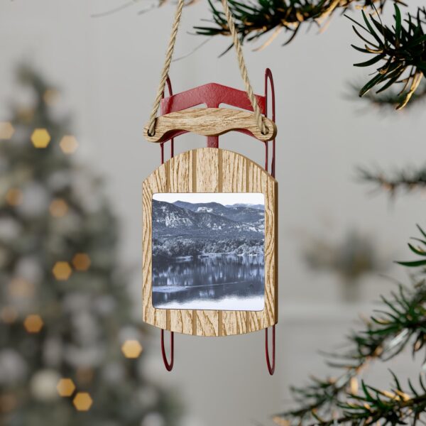 Sled Ornament featuring A TROUT TAKES FLIGHT, Exclusive Photo by Fevold Photography - Image 7