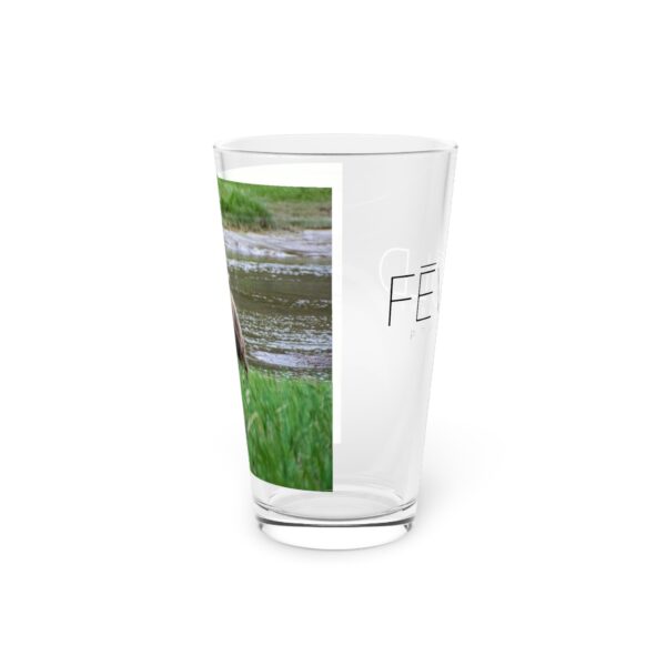 Pint Glass (16oz), Featuring BEAR STARE | Exclusive photography by Fevold Photography - Image 3