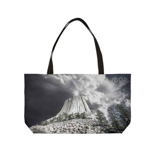 The Weekender Tote Bag.  Featuring DEVIL'S TOWER | Exclusive Photography by Fevold Photography - Image 3