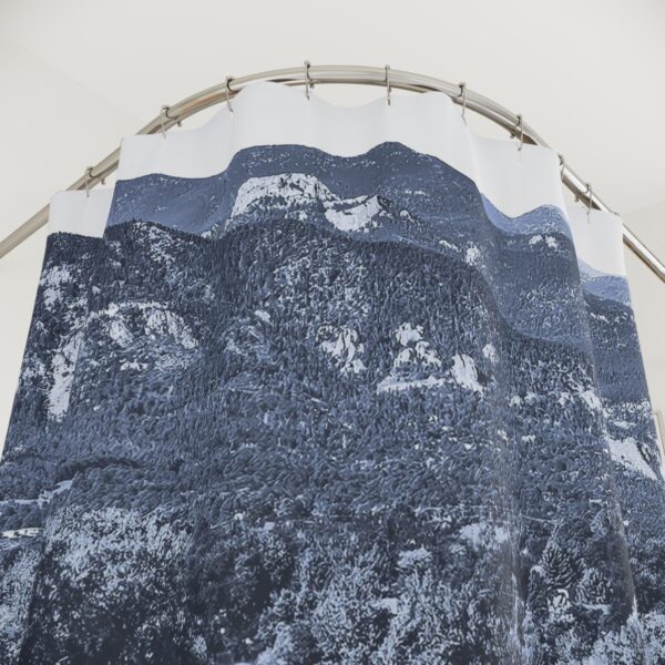 Shower Curtain featuring A TROUT TAKES FLIGHT, Exclusive Photo by Fevold Photography - Image 2