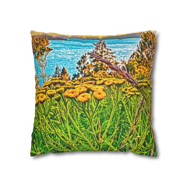 Uniquely Designed Faux Suede Square Pillowcase Featuring SUNRISE OVER LAKE COEUR d'ALENE | Exclusive Photography by Fevold Photography - Image 9