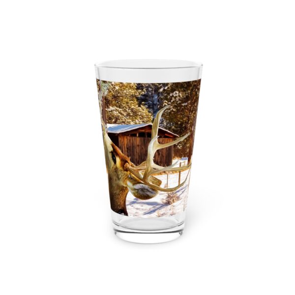 Pint Glass (16oz), Featuring A WINTER SCENE | Exclusive photography by Fevold Photography - Image 3