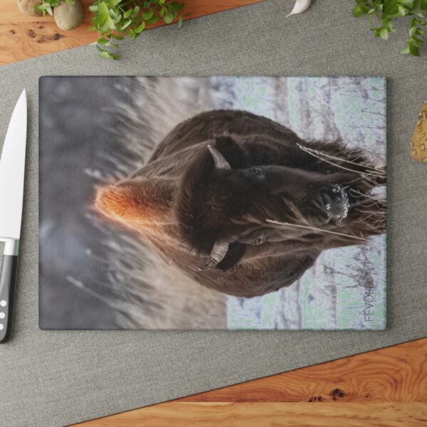 Textured, Tempered Glass Cutting Board Featuring NORTH DAKOTA ICON | Exclusive Photography by Fevold Photography - Image 3