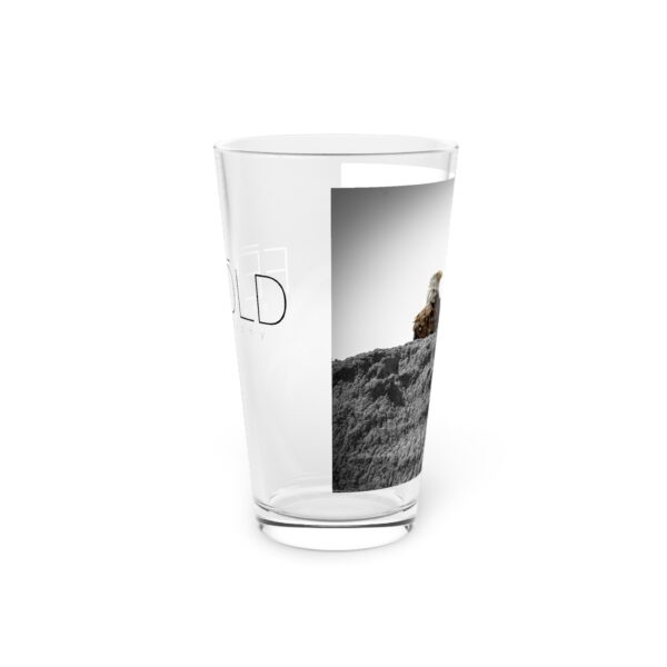 Pint Glass (16oz), Featuring RESTING ON THE CLIFFS | Exclusive photography by Fevold Photography - Image 5