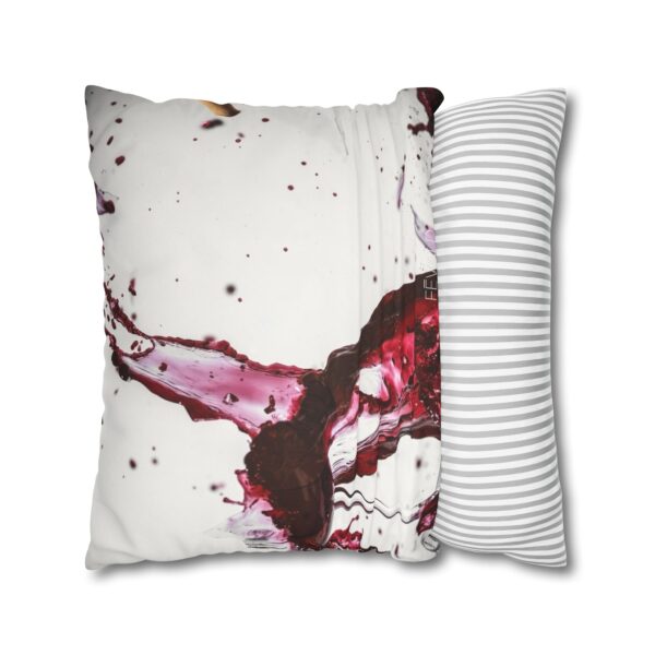 Uniquely Designed Faux Suede Square Pillowcase Featuring WINE SHATTERS | Exclusive Photography by Fevold Photography - Image 16