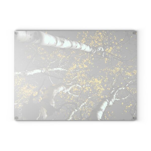 Textured, Tempered Glass Cutting Board Featuring GOLDEN STARS OF AUTUMN | Exclusive Photography by Fevold Photography - Image 4