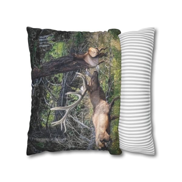 Uniquely Designed Faux Suede Square Pillowcase Featuring PLAYING HARD TO GET | Exclusive Photography by Fevold Photography - Image 14