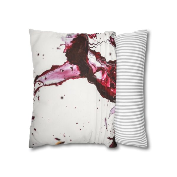 Uniquely Designed Faux Suede Square Pillowcase Featuring WINE SHATTERS | Exclusive Photography by Fevold Photography - Image 6