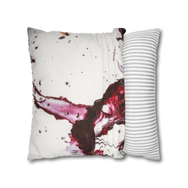 Uniquely Designed Faux Suede Square Pillowcase Featuring WINE SHATTERS | Exclusive Photography by Fevold Photography - Image 12