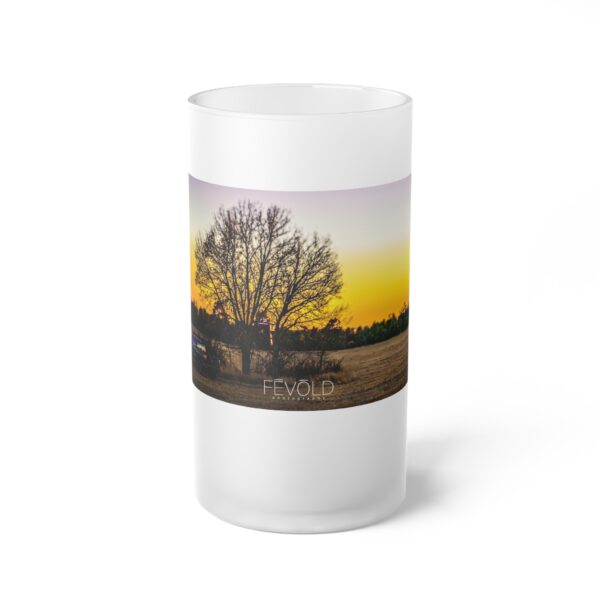 Frosted Glass Beer Mug Featuring LEAVING THE TREE STAND | Exclusive Photography by Fevold Photography