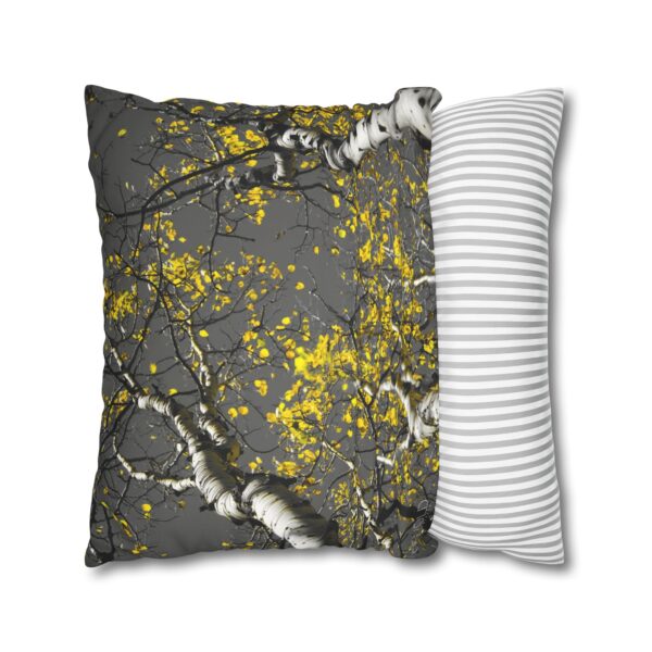 Uniquely Designed Faux Suede Square Pillowcase Featuring GOLDEN STARS OF AUTUMN | Exclusive Photography by Fevold Photography - Image 4