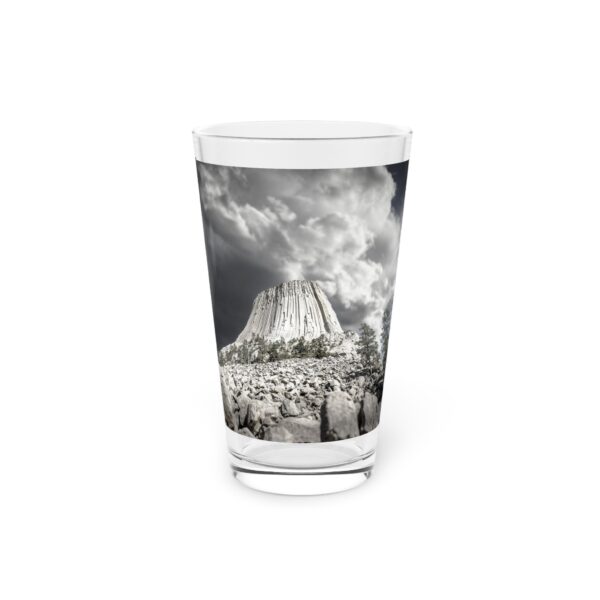 Pint Glass (16oz), Featuring DEVIL'S TOWER | Exclusive photography by Fevold Photography - Image 2