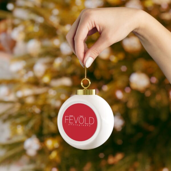 Christmas Ball Ornament featuring LOGO, Exclusive Photo by Fevold Photography - Image 4