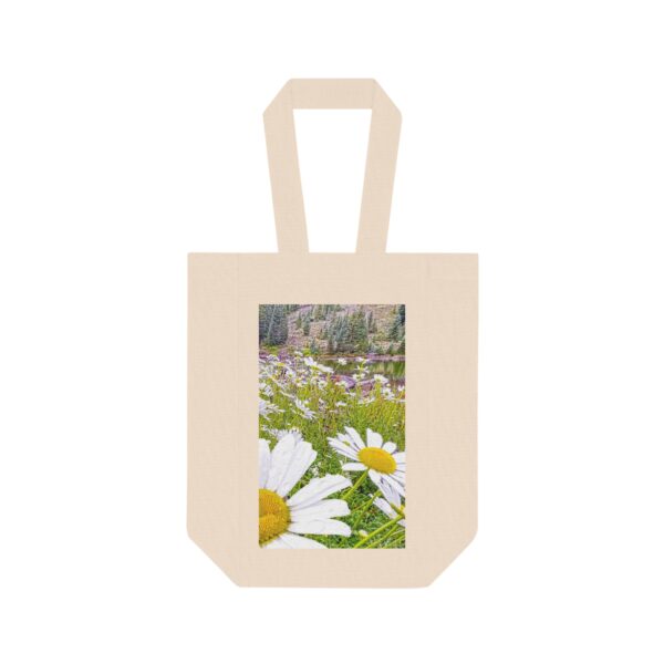 Double Wine Tote Bag featuring PURE AS RAIN, Exclusive Photo by Fevold Photography