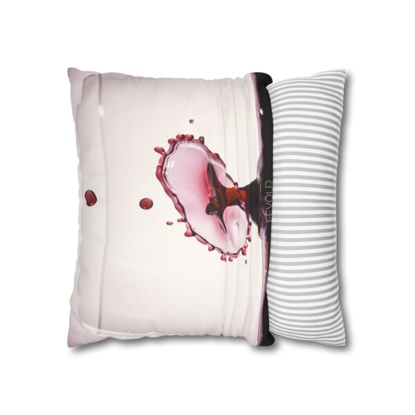 Uniquely Designed Faux Suede Square Pillowcase Featuring SPLASH OF WINE | Exclusive Photography by Fevold Photography - Image 10