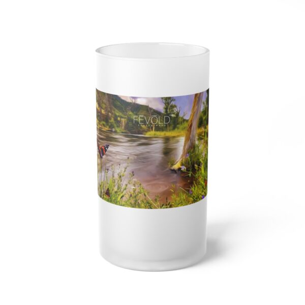 Frosted Glass Beer Mug Featuring SATURATED WITH SURREALISM | Exclusive Photography by Fevold Photography