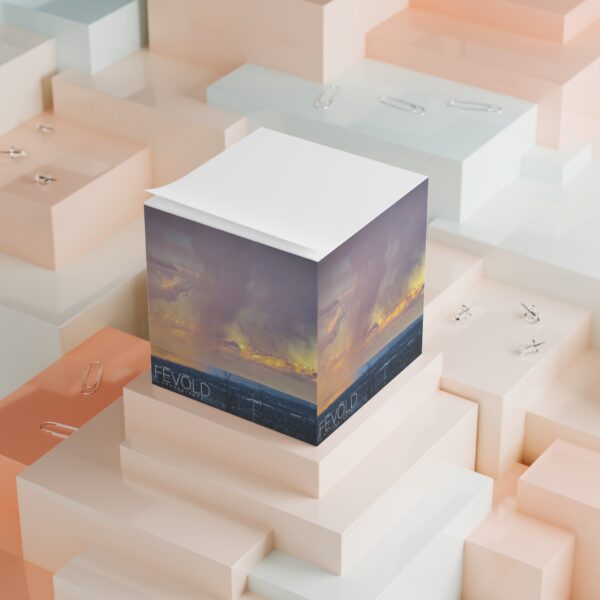 Note Cube featuring SNOWSTORM VEILS THE SUNSET, Exclusive Photo by Fevold Photography - Image 4