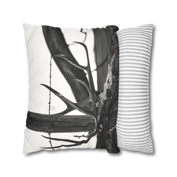 Uniquely Designed Faux Suede Square Pillowcase Featuring KILL PILE | Exclusive Photography by Fevold Photography - Image 3