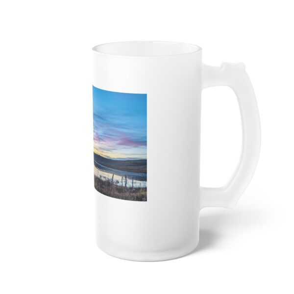 Frosted Glass Beer Mug Featuring SANDHILLS SUNSET | Exclusive Photography by Fevold Photography - Image 4