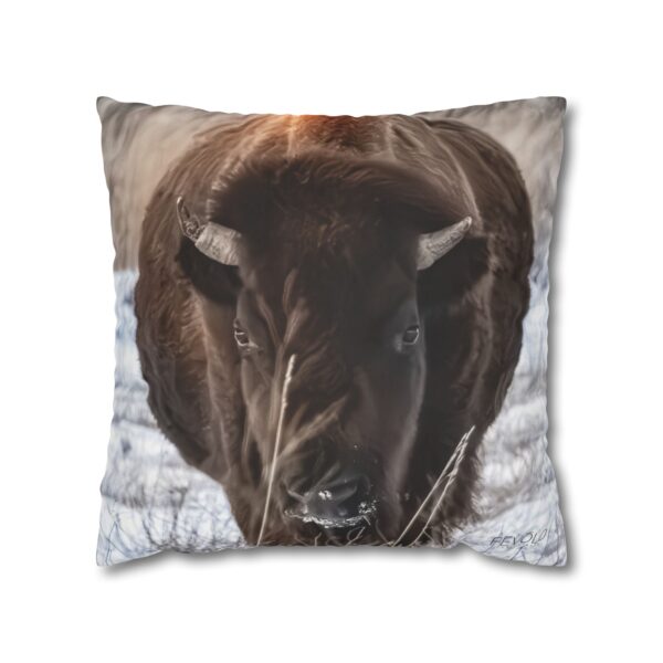 Uniquely Designed Faux Suede Square Pillowcase Featuring NORTH DAKOTA ICON | Exclusive Photography by Fevold Photography - Image 13