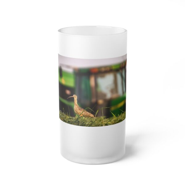 Frosted Glass Beer Mug Featuring A CURLEW IN ITS ELEMENT | Exclusive Photography by Fevold Photography