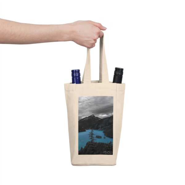 Double Wine Tote Bag featuring DIABLO LAKE | Exclusive Photo by Fevold Photography