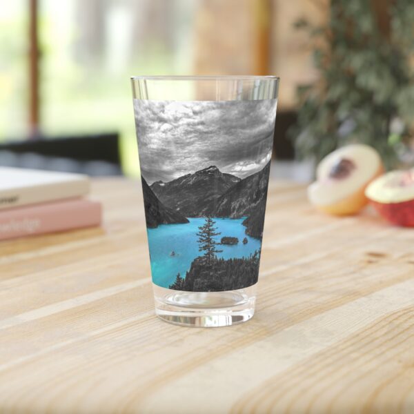 Pint Glass (16oz), Featuring DIABLO LAKE | Exclusive photography by Fevold Photography - Image 4